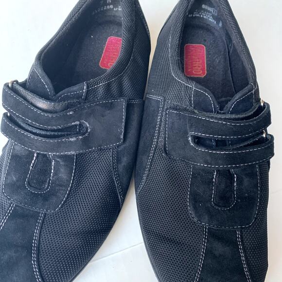 MUNRO Jolie Black Fabric Kid Suede Flats Loafers Sneakers Comfort Size 9M - Picture 5 of 8